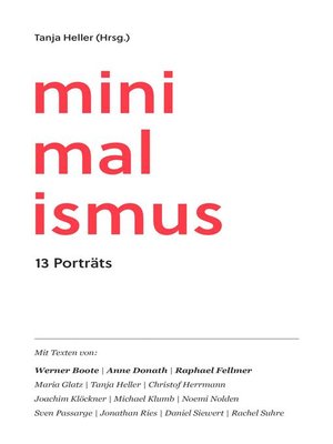 cover image of Minimalismus